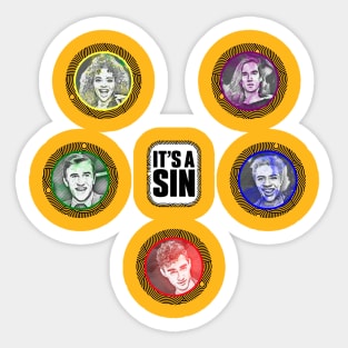 It's a sin- Tv Show Cast Sticker